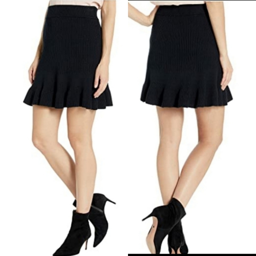NWT Free People Solid Gold Skirt in Black Knit